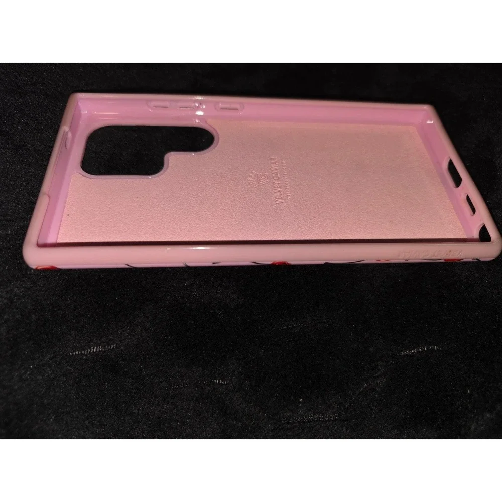 Sour Cherry Skulls Velvet Caviar Case & Magnetic Ring Samsung Galaxy S24 Ultra